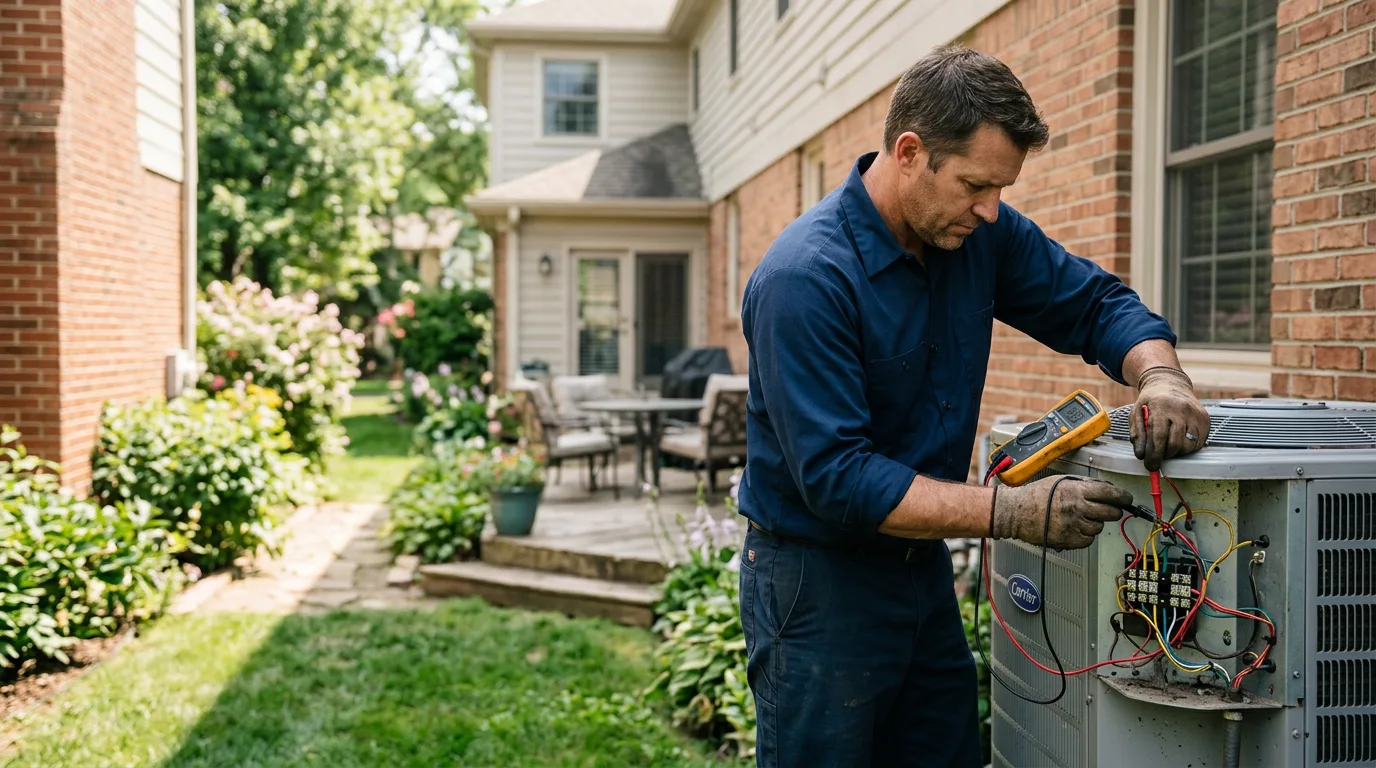 HVAC technician working near Chase City, VA